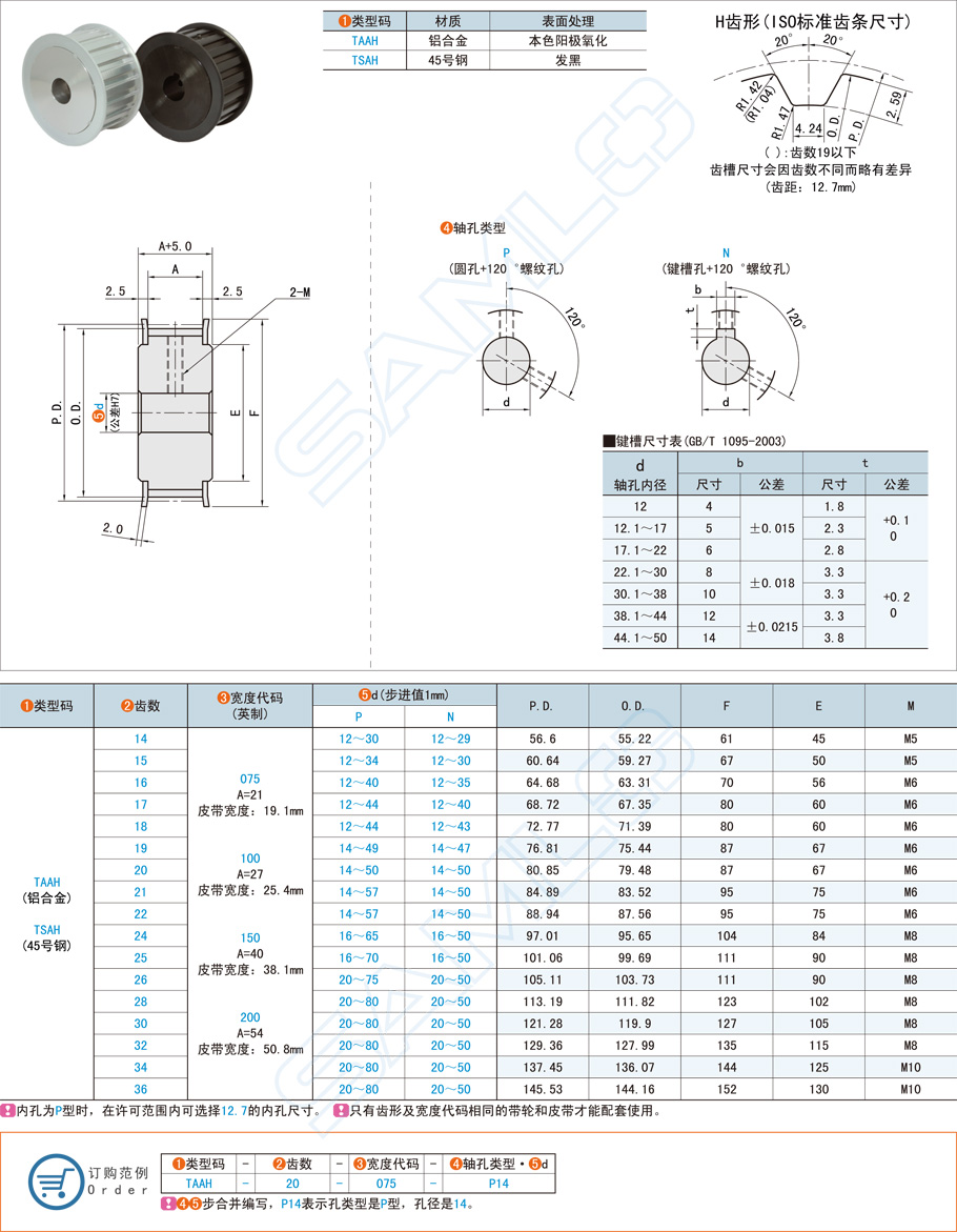T型同步輪和H型同步輪的區別