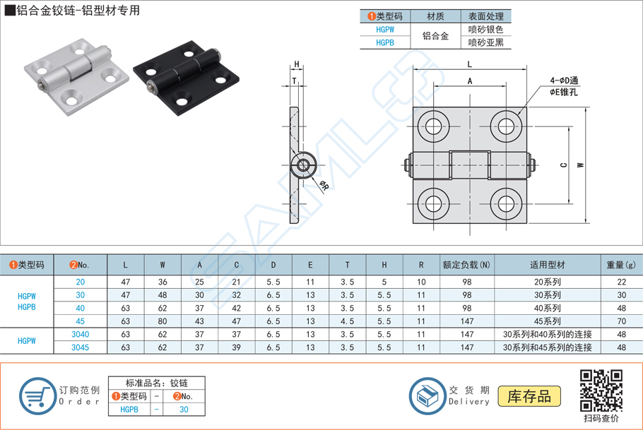 鋁合金鉸鏈的適用型材 鋁合金鉸鏈的適用型材